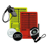 Kit Apito Fox 40 Pearl Cartão Árbitro Moeda Cronômetro