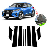 Kit Aplique Black Piano Nissan Kicks Porta Janela Coluna 3m