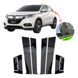 Kit Aplique Coluna Black Piano 3m Honda Hrv Janela Porta