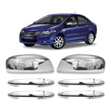Kit Aplique Cromado Maçaneta Retrovisor City 2013 2012 2014