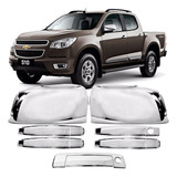 Kit Aplique Cromado S10 13 14 15 16 S 10 Retrovisor Maçaneta