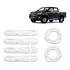 Kit Aplique De Farol De Milha   Maçaneta Hilux 2010 Cromado