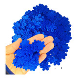 Kit Aplique Florzinha Prensada Flor Mini 200 Unds Azul Royal