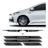 Kit Aplique Lateral Corolla 2015 2019 Soleira Protetora