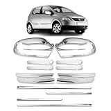 Kit Apliques Cromados Maçanetas Laterais Aplique De Retrovisores Grade Frisos Laterais Fox 2003 2004 2005 2006 2007