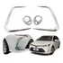Kit Apliques Lateral Milha Farol Cromado Corolla 2021 Diante