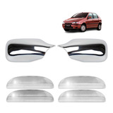 Kit Apliques Maçaneta Retrovisor Cromado Palio Siena G1
