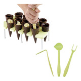 Kit Apoio Cone Trufado Kit Coberturas 3 Peças Confeiteiro 