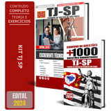 Kit Apostila Tj Sp Escrevente Técnico Judiciário Livro De Questões