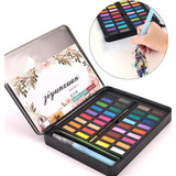Kit Aquarela Em Pastilha Com Pincel E Estojo