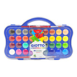 Kit Aquarela Pastilha Giotto Mini 36 Cores 2 Pinceis