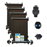 Kit Aquecedor Piscina Solar 20 Placa 3 Mt Vál Quebra Vácuo
