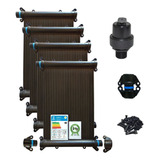 Kit Aquecedor Piscina Solar 4 Placa 2 Mt Quebra Vácuo