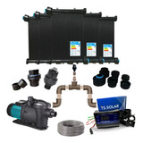 Kit Aquecedor Solar Piscina 30 Placas 3m Motobomba Xkp 1 2cv