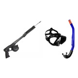Kit Arbalete Arpão 16mm Máscara E Snorkel Pesca Sub Mergulho