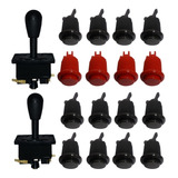 Kit Arcade 20 20 Botões E 2 Comandos Eletromatic