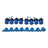 Kit Arcade 8 Botões Aegir Com Micro Optico positivo 