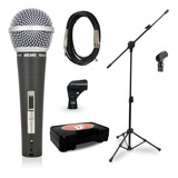 Kit Arcano 1 Microfone Renius 8 Xlr p10 1 Pedestal Sj