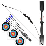 Kit Arco E Flecha Profissional Ambidestro 40lbs Treino Caça