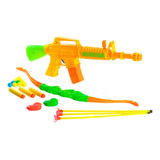 Kit Arco flecha Brinquedo 20pçs Arminha Pistola Lança Dardo