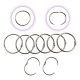 Kit Argola Encadernação Fichário 35mm Prateada 54 Unidades