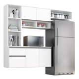 Kit Armário Para Cozinha Aéreo Compacta Suspensa Com Balcão