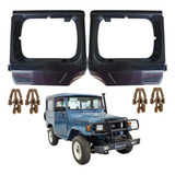 Kit Aro Moldura Do Farol Com Presilhas Toyota Bandeirante