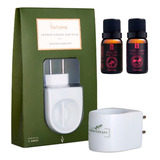 Kit Aromatizador Elétrico Porcelana Via Aroma 2 Essencias