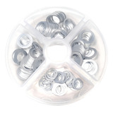 Kit Arruelas De Bujão Carter Oleo Universal Aluminio 100pc