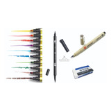 Kit Arte Desenho Sob Medida Canetas Marcadore Magic Color
