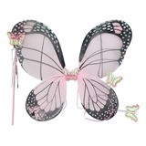 Kit Asa De Borboleta Barbie Cosplay Fantasia Festa Carnaval