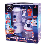 Kit Astronauta Estação E Cápsula Espacial Com Figuras Fun