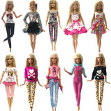 Kit Atacado 10 Casual Roupas   10 Sapatos P  Boneca Barbie
