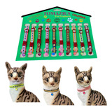 Kit Atacado 10 Unid Coleira Para Gato Cães Elástico Pingente