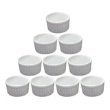 Kit Atacado 24 Ramekin Porcelana Refratário 200 Ml Canelado
