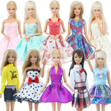 Kit Atacado 5 Casual Roupas 5 Sapatos P Boneca Barbie
