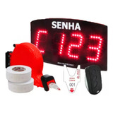 Kit Atendimento Filas Com Painel Senhas Dispenser E Bobina
