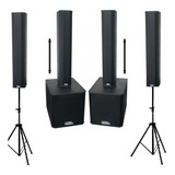 Kit Ativo Line Array Slim Sub 15 Top 3400w 2 Sub 15 4 Colun