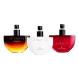 Kit Attractive Mini Doses - Água De Cheiro Feminino Contém 3 Deo Colônias De 30ml: Attractive, Sexy Attractive E Attractive Supreme, Prático Presente