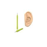 Kit Auriculoterapia Orelha De Silicone Apalpador Com Mola Complementar