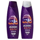 Kit Aussie Bye Bye Frizz Maciez E Brilho 180ml Shampoo Condicionador