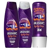 Kit Aussie Bye Bye Frizz Shampoo 360ml Condicionador 360ml Tratamento 3 Minute Miracle 236ml