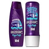 Kit Aussie Mega Moist Super Hidratação Shampoo 180Ml E 3 Minutos Milagrosos 236Ml  Aussie  Roxo