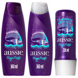 Kit Aussie Moist Condicionador 360ml Shampoo 360ml 3 Minutos 236 Ml