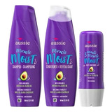 Kit Aussie Shampoo Condicionador Tratamento 3 Minutos