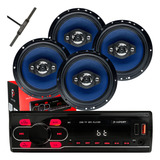 Kit Auto Falante 6 6 Pol Toca Radio Carro Mp3 Player Usb