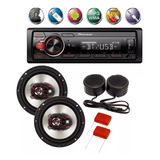 Kit Auto Falante Universal Toca Rádio Carro Mp3 Blueto Usb
