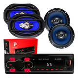 Kit Auto Radio Mp3 Bluetooth E Falante 6 E Falante 6x9 Pol