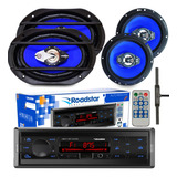 Kit Auto Radio Mp3 Bluetooth + Falante 6 + 6x9 Pol + Antena