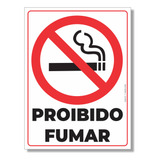 Kit Autoadesivo Aviso Proibido Fumar 20x15cm Com 5 Unid 